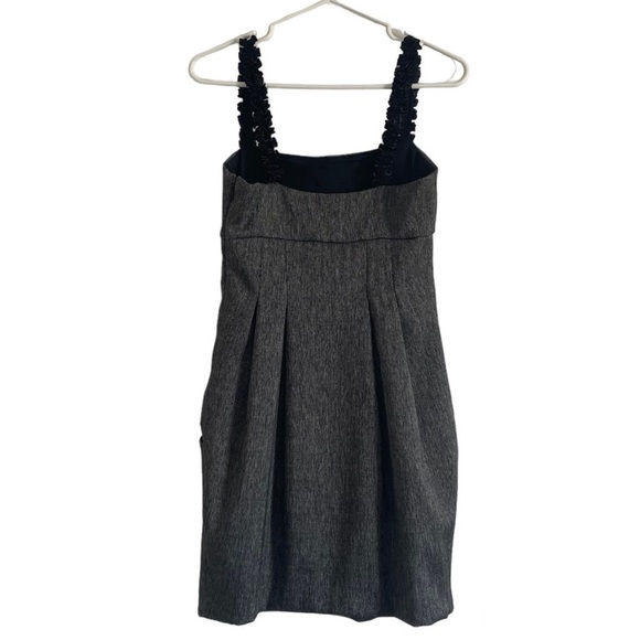 Miss Sixty Vintage Y2K Gray Mini Dress Rushed Straps Size Small - Picture 2 of 8